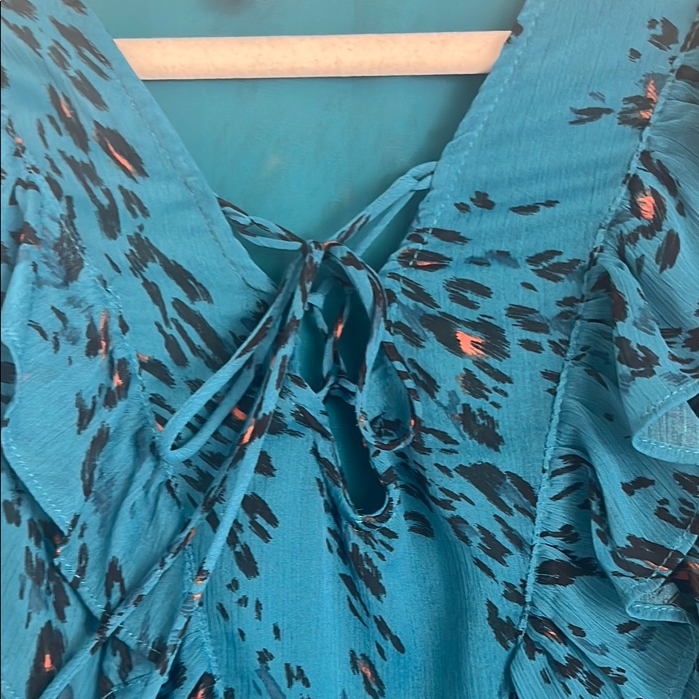 Jessica Simpson Blue Ruffle Tunic - Picture 4 of 6